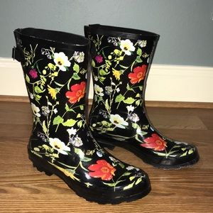 Floral Rain Boots